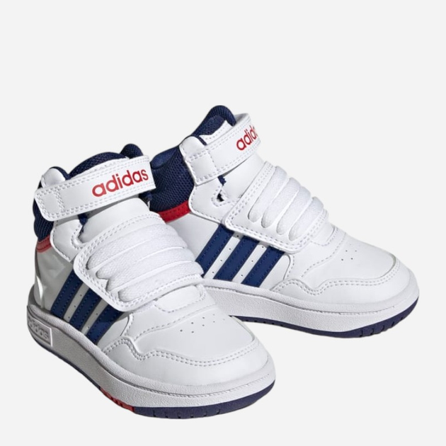 Buty sportowe chłopięce na rzepy za kostkę Adidas Hoops Mid 3.0 AC I GZ9650 25.5 Białe (4066746092040) - obraz 2