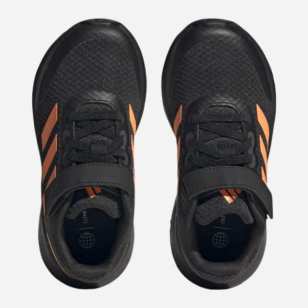 Підліткові кросівки для хлопчика adidas Runfalcon 3.0 El K HP5870 37.5 Чорні з помаранчевим (4066749883294) - зображення 4