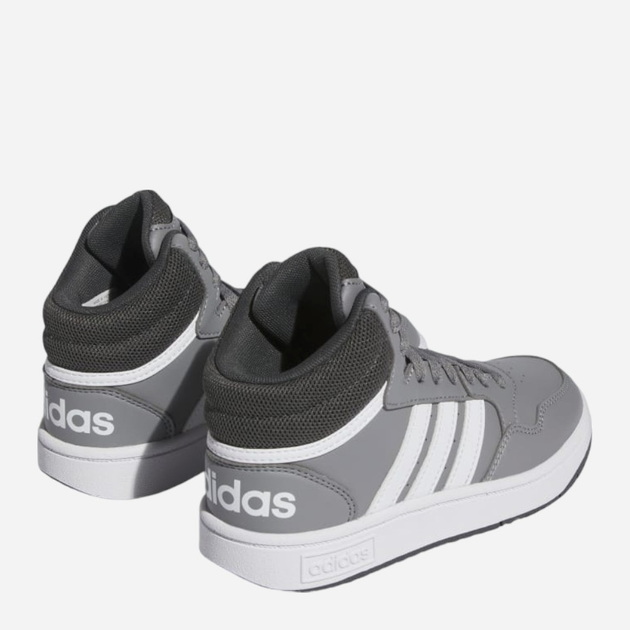 Підліткові високі кросівки для хлопчика adidas Hoops 3.0 Mid K IF2721 35 Сірі (4066756543693) - зображення 4