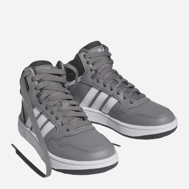 Підліткові високі кросівки для хлопчика Adidas Hoops 3.0 Mid K IF2721 40 Сірі (4066756543648) - зображення 2