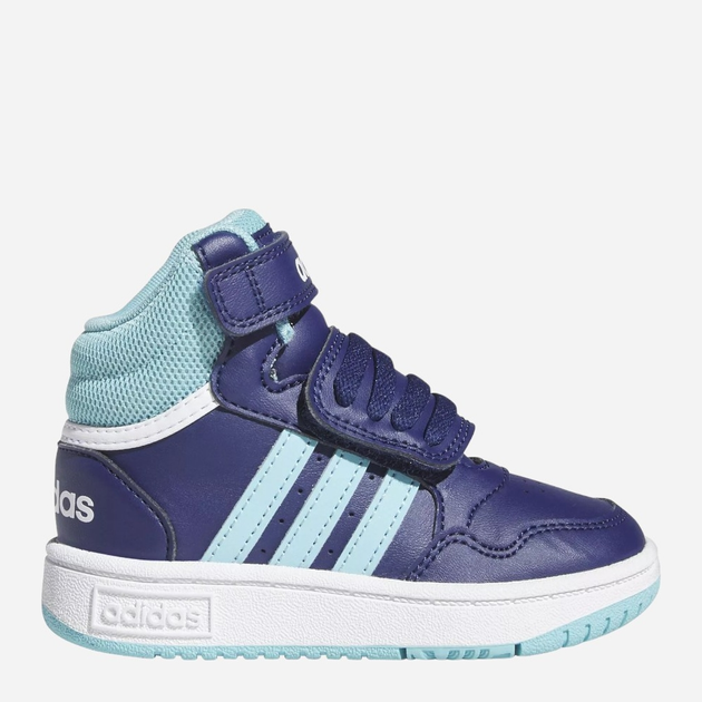 Buty sportowe chłopięce na rzepy za kostkę Adidas Hoops Mid 3.0 AC I IF5314 23 Niebieskie (4066756636883) - obraz 1