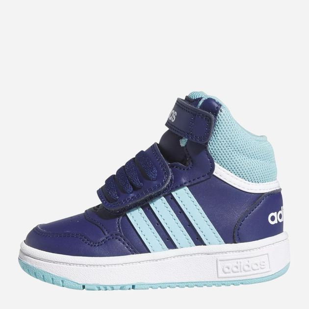 Buty sportowe chłopięce na rzepy za kostkę Adidas Hoops Mid 3.0 AC I IF5314 25 Niebieskie (4066756636906) - obraz 2