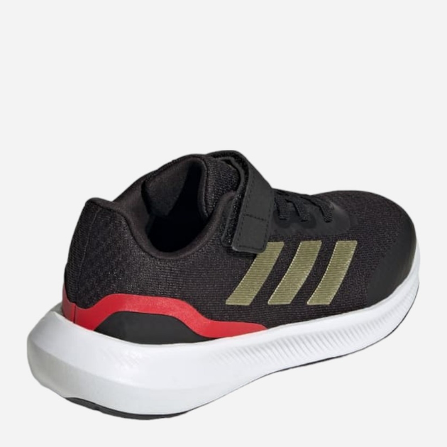 Buty sportowe chłopięce na rzepy adidas Runfalcon 3.0 El K IG5384 36 Czarne z ciemnozielonym i czerwonym (4066755595655) - obraz 4