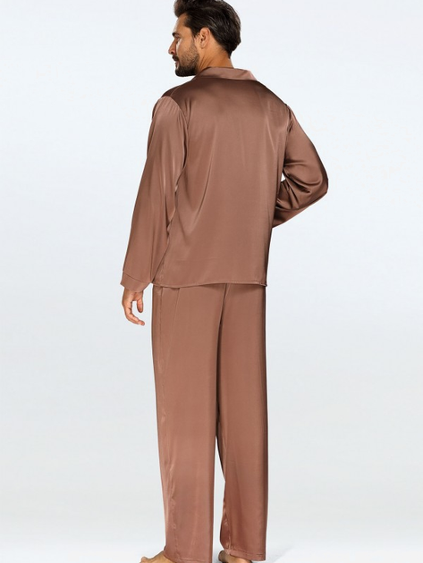 Піжама (сорочка + штани) чоловіча DKaren Lukas XL Світло-коричнева (5903251470903) - зображення 2