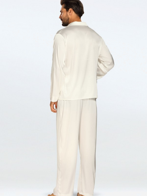 Piżama (koszula + spodnie) męska DKaren Lukas L Ecru (5903251470934) - obraz 2