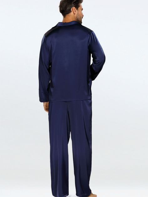 Піжама (сорочка + штани) чоловіча DKaren Lukas L Темно-синя (5903251471016) - зображення 2