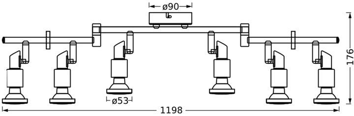 Світильник спотовий LEDVANCE SPOT 6X3.4W 2700K 1380Lm GU10 (4058075828841) - зображення 10