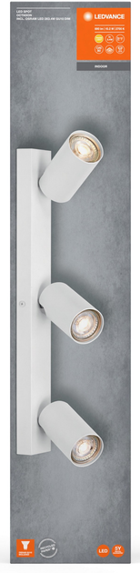 Світильник спотовий LEDVANCE SPOT OCTAGON 3X3.4W 2700K 690Lm GU10 білий (4058075833234) - зображення 3