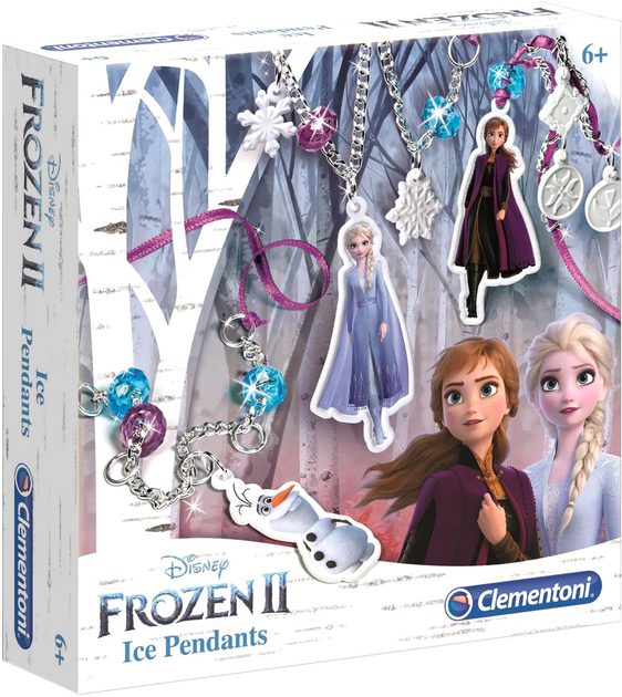 Zestaw do robienia biżuterii Clementoni Disney Frozen 2 Ice Pendants (8005125185672) - obraz 1