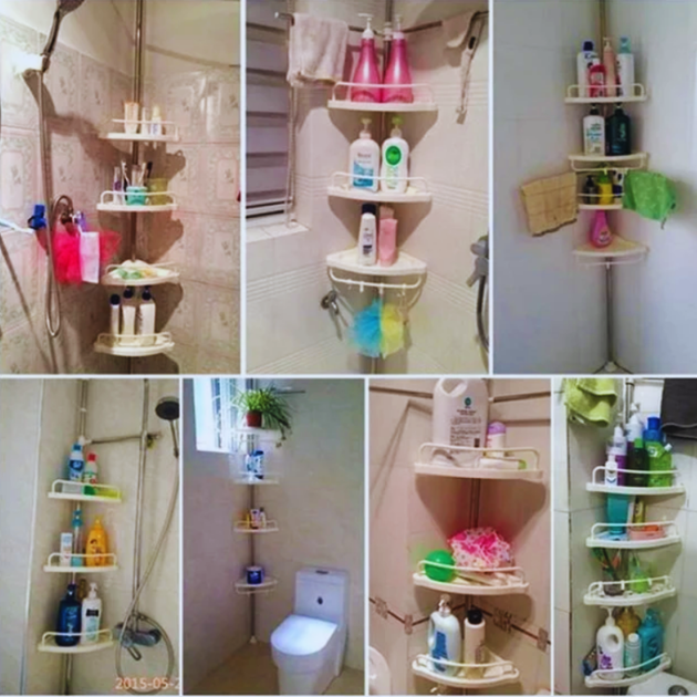 Угловая полка для ванной комнаты Multi Corner Shelf Стойка Стелаж - изображение 3