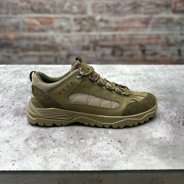 Тактичні військові легкі кросівки черевики натуральна шкіра посилена п'ята та носок 48р (Підкладка 3D сітка, устілка Air Зменшує навантаження на стопу) - зображення 2