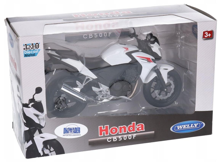 Metalowy model motocykla Welly Honda 1:10 (4891761628109) - obraz 1