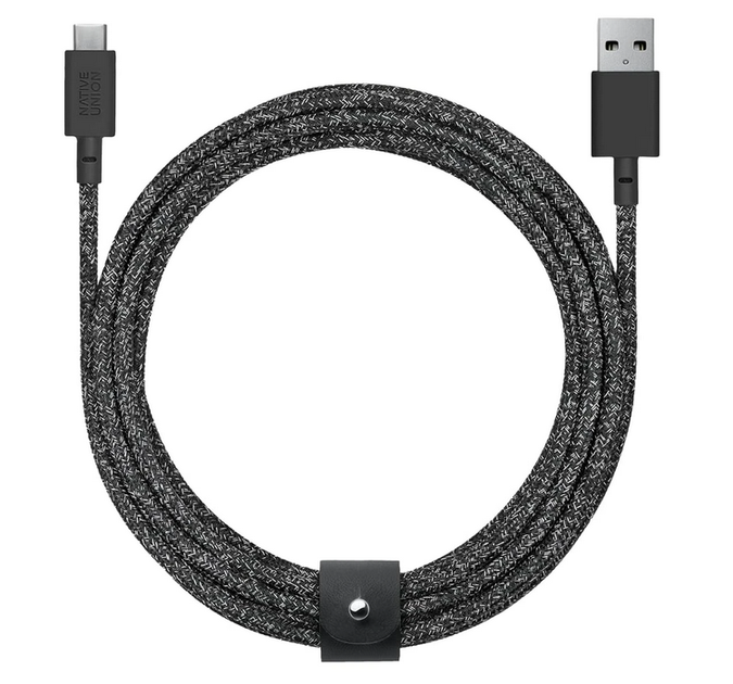 Кабель Native Union Belt Cable USB-A to USB-C Cosmos Black (1.2 m) (BELT-AC-COS-NP) - Фото 1 Кабель Native Union Belt Cable USB-A to USB-C Cosmos Black (1.2 m) (BELT-AC-COS-NP) - изображение 1