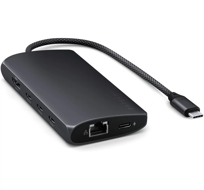 分配器・切替器 SATECHI V3 USB-C MULTIPORT 8K Хаб Satechi USB-C Multiport Adapter 8K with Ethernet V3 Space Gray