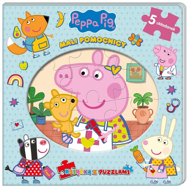 Książka z puzzlami. Peppa Pig. Mali pomocnicy (9788381578608) - obraz 1