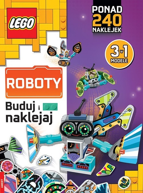 Zestaw książek LEGO. Buduj i naklejaj: Roboty - LEGO Books (9788325340896) - obraz 1