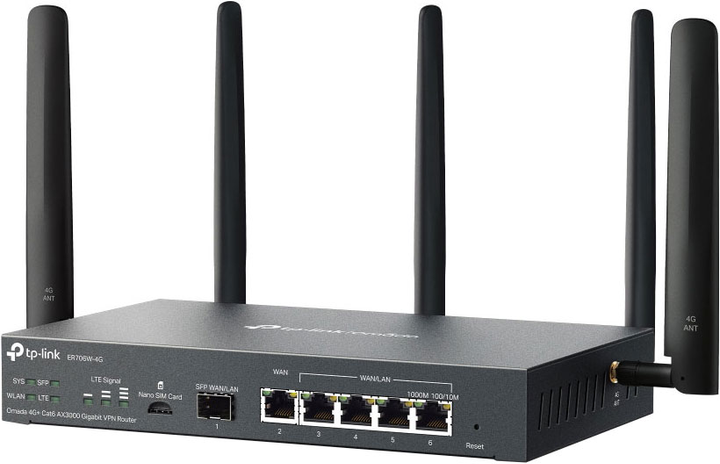 Router TP-LINK ER706W-4G AX3000 4G+ (ER706W-4G) - obraz 1