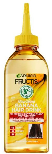 Odżywka do włosów Garnier Fructis Hair Drink Banana Lamellar 200 ml (3600542502733) - obraz 1