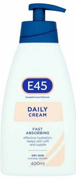 Крем для тіла E45 Daily Fast Absorbing Dry Skin 400 мл (5011417571316) - зображення 1
