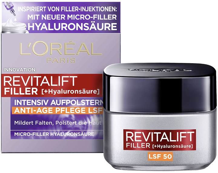 Krem do twarzy L'Oreal Paris Revitalift Filler LSF 50 na dzień 50 ml (3600523982752) - obraz 2