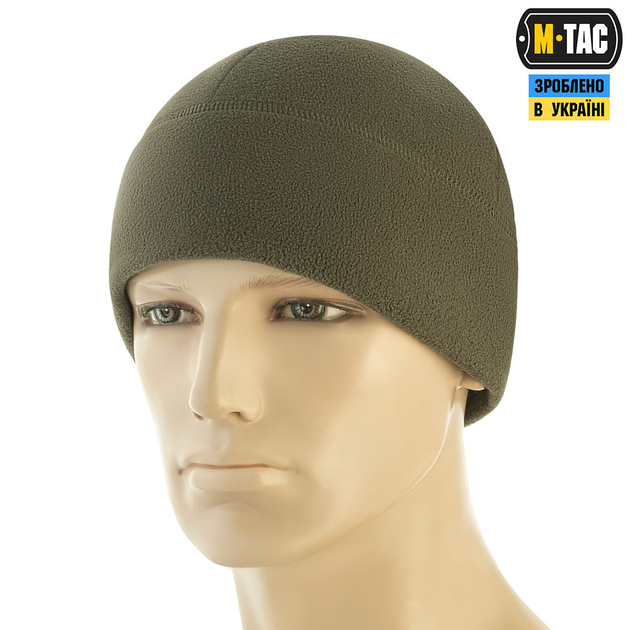 Шапка флис with Watch Slimtex S Olive M-Tac Elite Dark Cap (320г/м2) - изображение 1