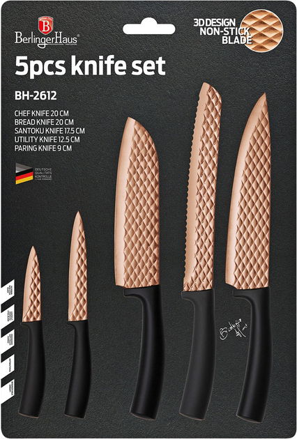 Zestaw noży Berlinger Haus Rose Gold Edition 5 szt (BH/2612) - obraz 1