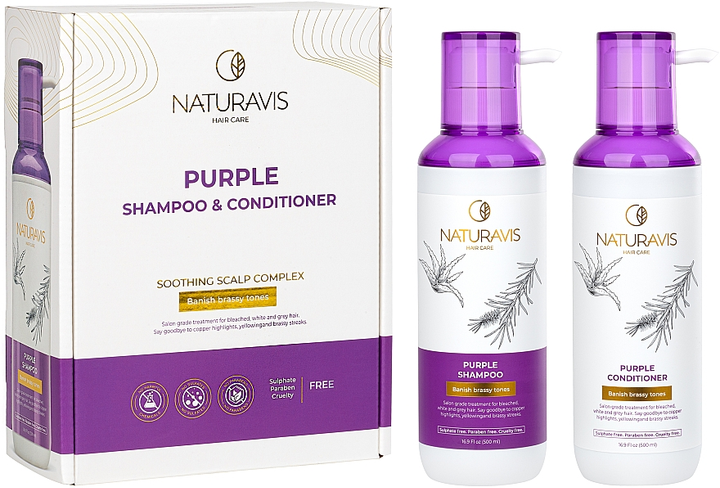 Набір: шампунь і кодиціонер "Purple" - Naturavis Purple Shampoo ...
