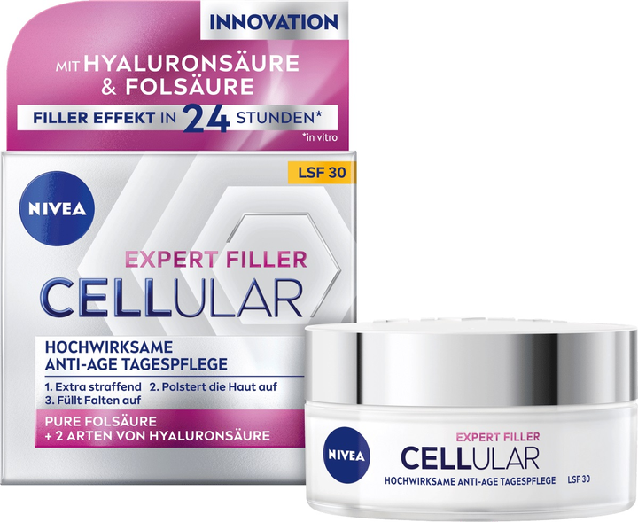 Крем для обличчя Nivea Cellular Expert Filler LSF 30 денний 50 мл (4005900954763) - зображення 1