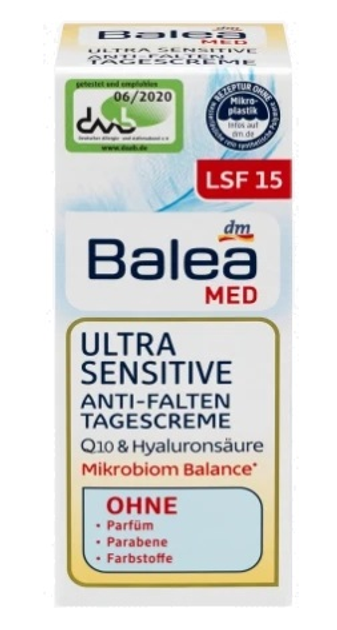 Krem do twarzy Balea Ultra Sensitive LSF 15 na dzień 50 ml (4066447237726) - obraz 1