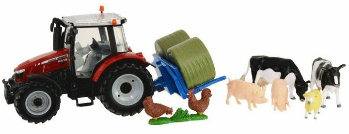 Traktor Britains Massey Ferguson z akcesoriami (0036881432050) - obraz 3