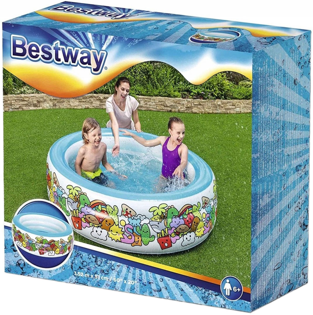 Надувний дитячий басейн Bestway 152 х 51 см (6942138973693) - зображення 1