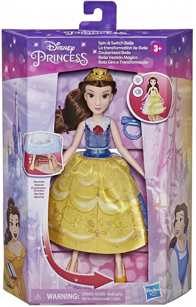 Lalka Hasbro Disney Princess Spin and Switch Belle 27 cm (5010993838486) - obraz 1