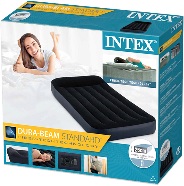Надувний матрац Intex Pillow Rest Twin 99 x 191 x 25 см (6941057417561) - зображення 1