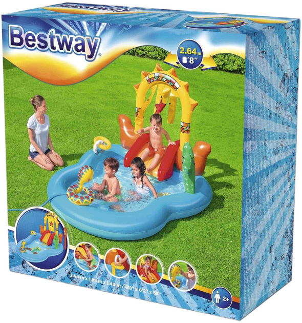 Надувний ігровий майданчик Bestway Wild West Inflatable Kids Water Play Center (6942138984354) - зображення 1