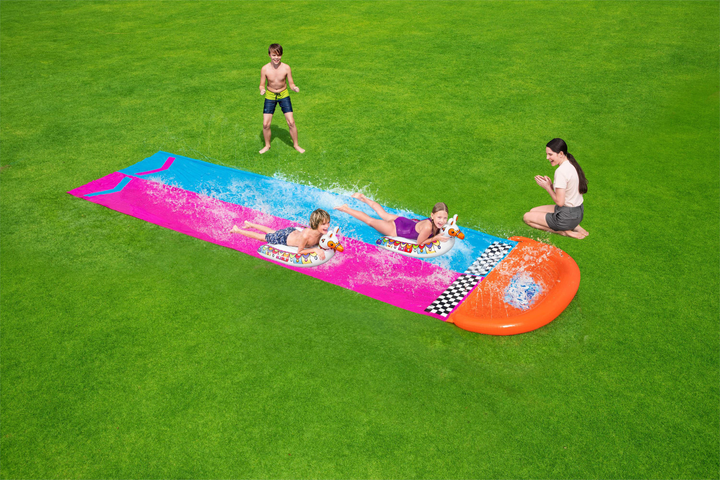 Водна гірка Bestway H2O Go Llama Rama Double Race Slide Water Slide (6942138968897) - зображення 5