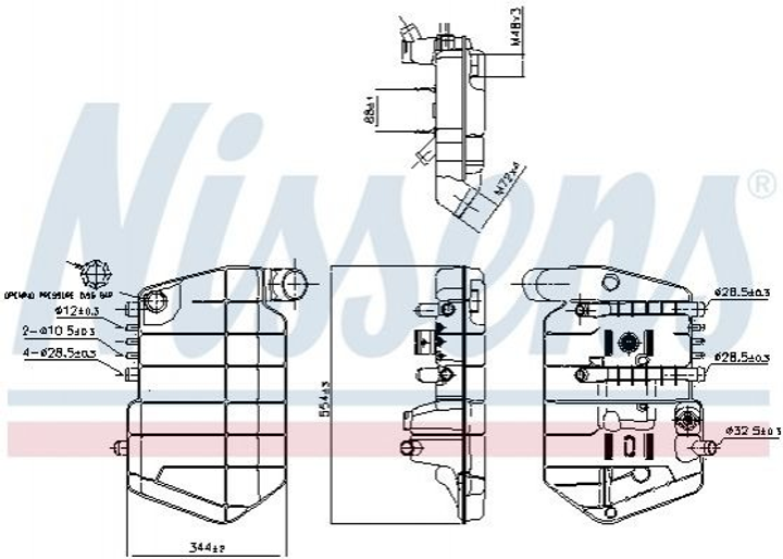 Расширительный бачок NISSENS 996042 - изображение 1