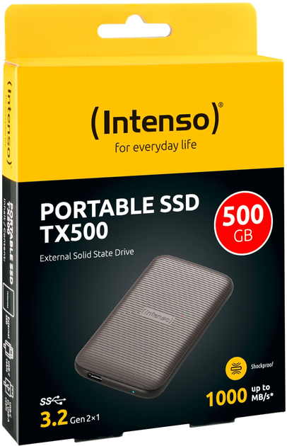 SSD dysk Intenso 500 GB 2.5" USB Type-C 3D NAND TLC (3827450) - obraz 2