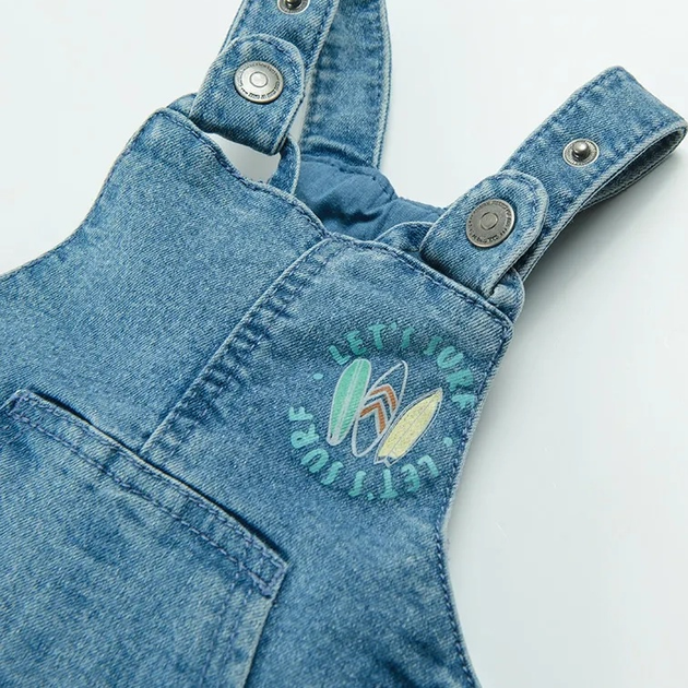 Ogrodniczki krótkie chłopięce jeansowe Cool Club CCB2403048 62 cm Jasnoniebieskie (5903977336477) - obraz 3