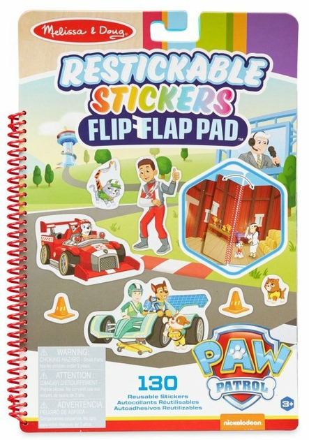 Zestaw naklejek Melissa & Doug Flip-Flap Paw Patrol 130 szt (0000772332538) - obraz 1