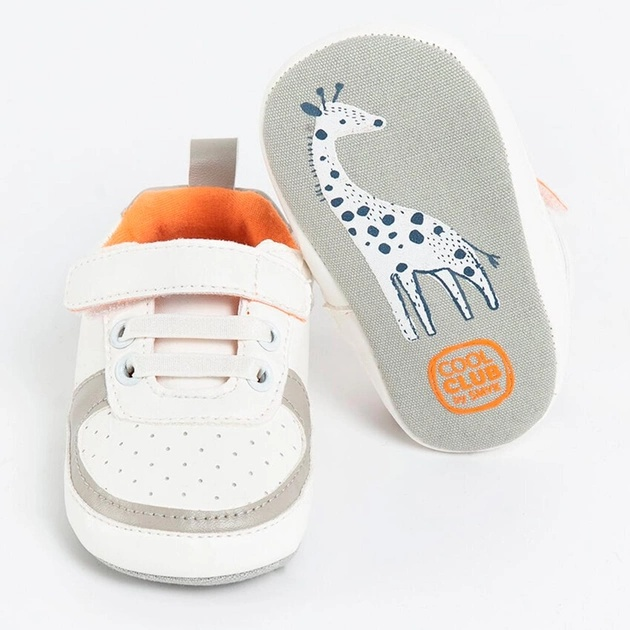 Buciki niechodki niemowlęce dla chłopca sneakersy Cool Club NBW1S22-CB34 19 Beżowe (5903977166296) - obraz 4