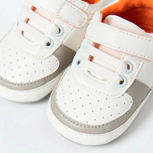 Buciki niechodki niemowlęce dla chłopca sneakersy Cool Club NBW1S22-CB34 20 Beżowe (5903977166302) - obraz 5