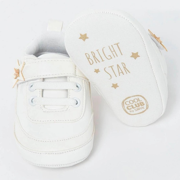 Buciki niechodki niemowlęce dla dziewczynki sneakersy Cool Club NBW1S22-CG182 20 Białe (5903977216830) - obraz 3