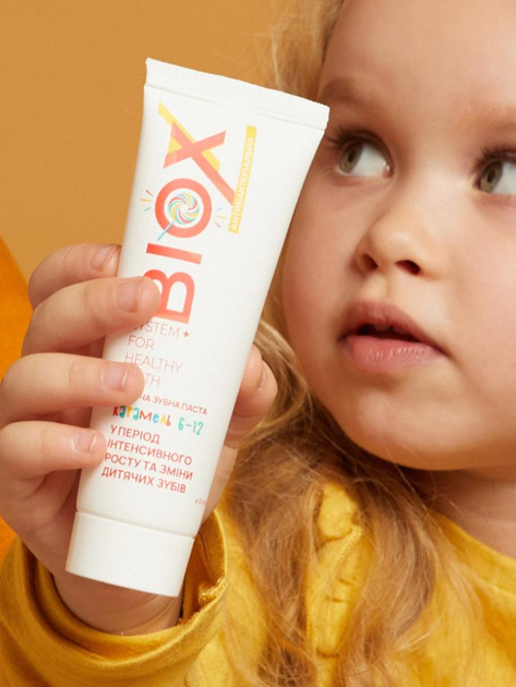 Детская натуральная зубная паста Карамель 6-12 лет Biox 50 мл (99100853101) - изображение 1