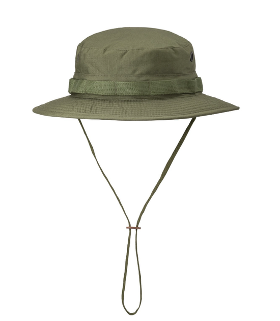 Панама тактическая Helikon-Tex Универсальная с хвостом M Олива BOONIE HAT - POLYCOTTON RIPSTOP - OLIVE GREEN (KA-BON-PR-02-B04-M) - изображение 1