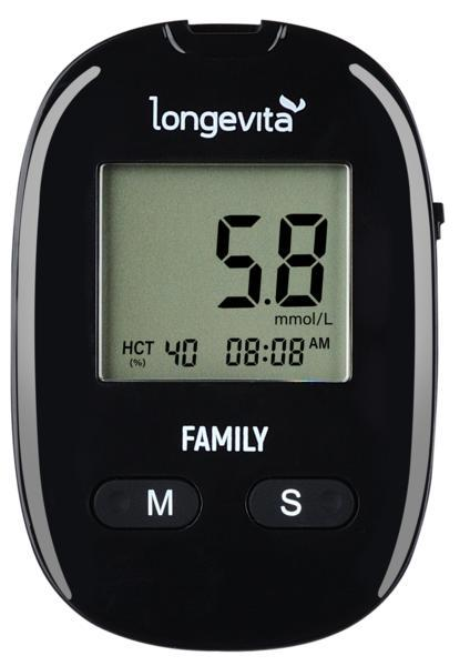 Глюкометр Longevita Family / Система вимірювання глюкози в крові + тест-смужки 100 шт. - зображення 2