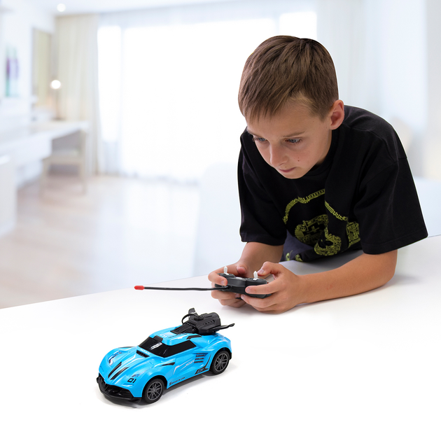 Автомобіль на радіокеруванні Sulong Toys Spray Car Sport 1:24 зі світловими ефектами та вихлопною парою Блакитний (SL-354RHBL) (6900007322270) - зображення 14