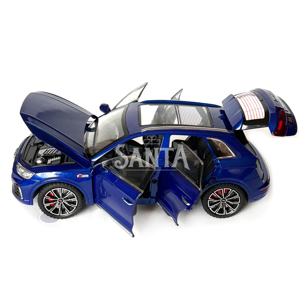 Машинка металева Audi Q5 Ауді синя 1:24 звук світло інерція відкр
