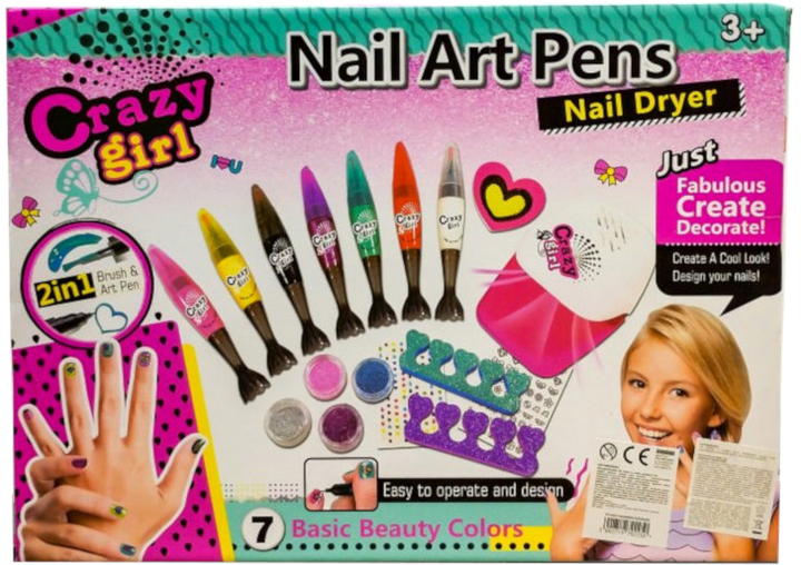 Набір для манікюру Big Toys Nail Art Pens з лампою (5902719792250) - зображення 2