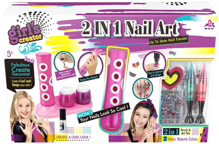 Zestaw do manicure Askato Girl's Creator Nail Art 2 in 1 (6901440116143) - obraz 1