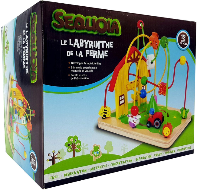 Zabawka edukacyjna Norimpex Drewniany labirynt Farma (5902444033345) - obraz 1